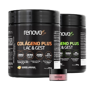 2 Potes Colágeno Lac & Gest + 1 Hid. Labial