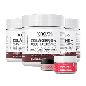 3 Potes Colágeno Verisol<sup>®</sup> + 2 Cremes Faciais