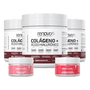3 Potes Colágeno Verisol<sup>®</sup> + 2 Cremes Faciais