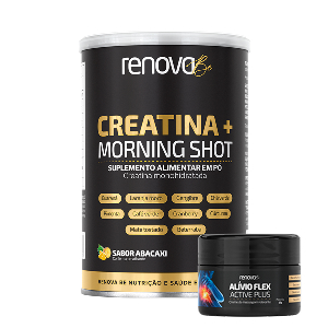 1 Pote Creatina Morning Shot + 1 Balm de Dores