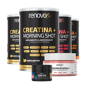 4 Creatinas + 1 Balm de Dores + 1 Máscara de Argila