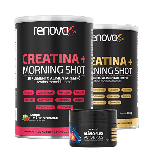 2 Potes Creatina Morning Shot + 1 Balm de Dores