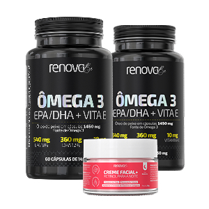 2 Ômega 3 EPA/DHA + 1 Creme Retinol